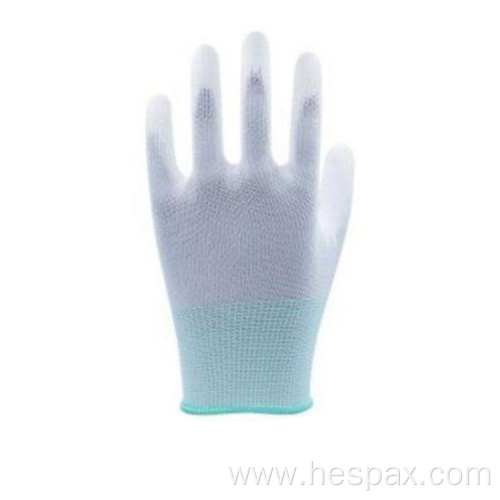 Hespax Carbon Fiber Seamless PU Finger Dipped Gloves